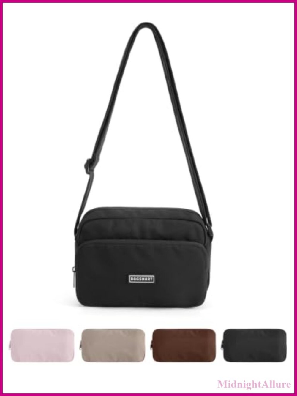 Mini Foldable Crossbody Bag Water-Resistant Travel Purse with Adjustable Strap